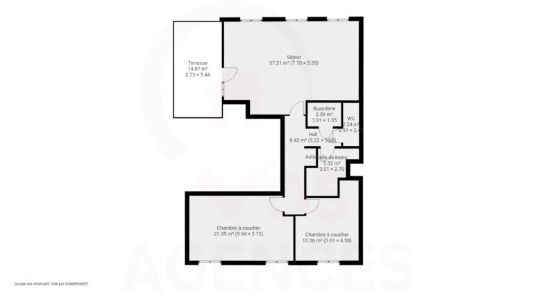 Condrogest - Appartement 2 chambres avec terrasse à vendre à Ciney