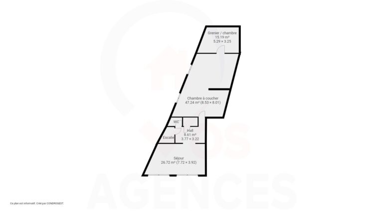 Condrogest - Appartement + entrepôt de 130 m² à vendre au centre de Ciney