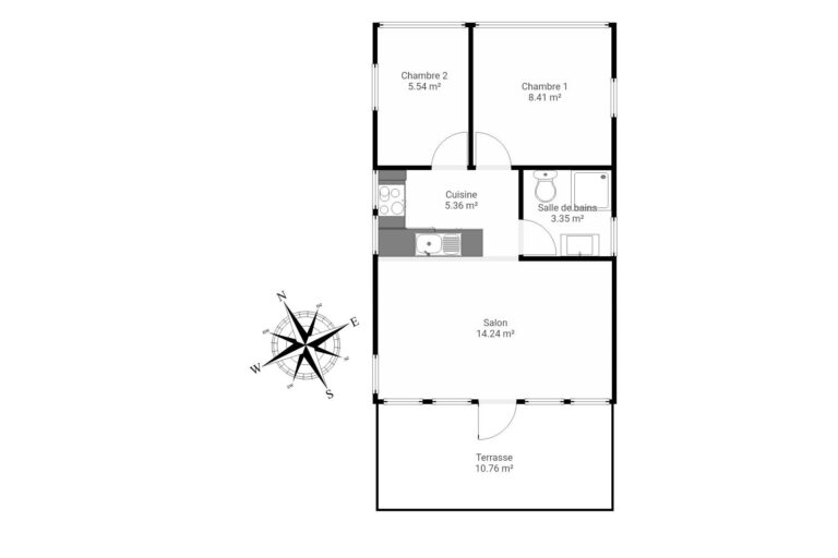 Condrogest - Chalet meublé 2 chambres à vendre à Hastière