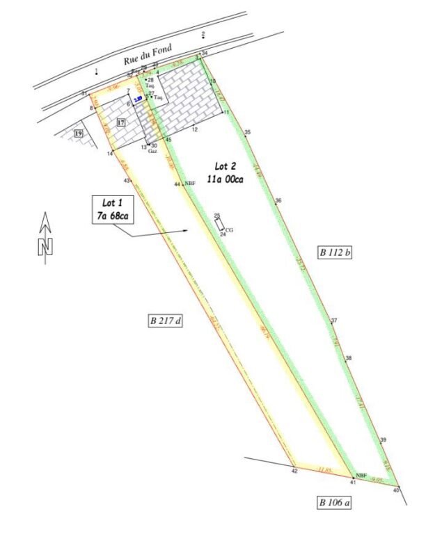 Condrogest - Beau terrain à bâtir de 11 ares  à vendre à Pessoux