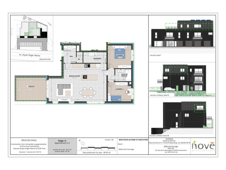 Condrogest - OPTION - Appartement avec grande terrasse à vendre à Yvoir