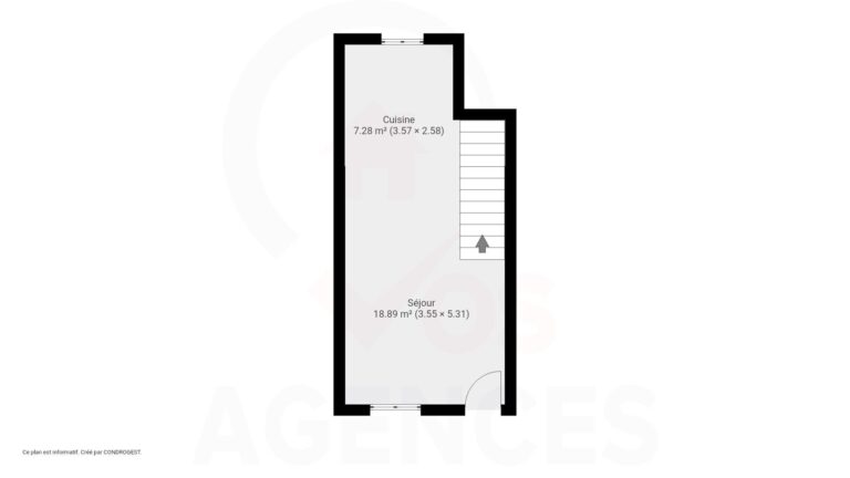 Condrogest - Maison 2 chambres à vendre au centre de Ciney