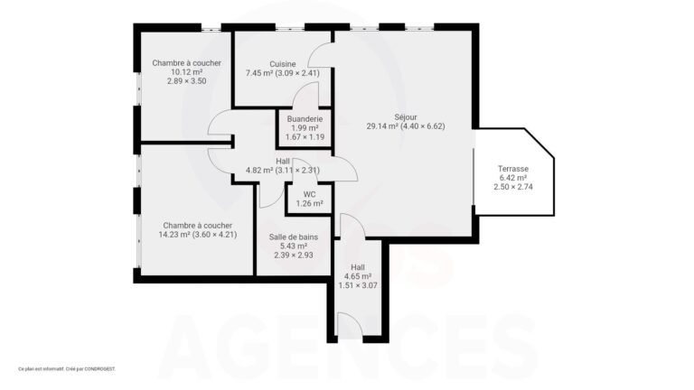 Condrogest - VENDU !!! Appartement 2 chambres avec terrasse à vendre à Ciney