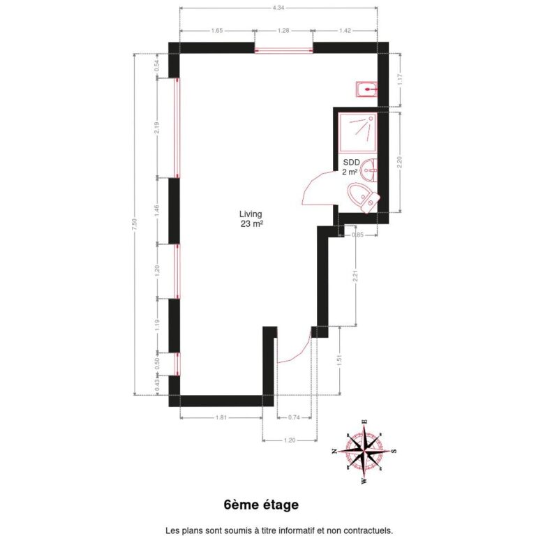 Condrogest - Studio à vendre au centre de Dinant