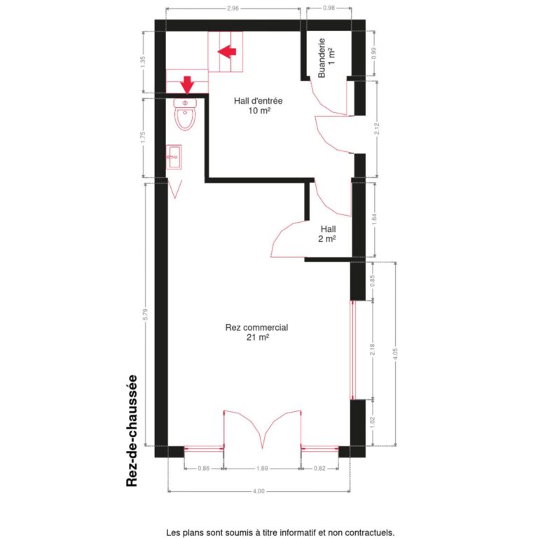 Condrogest - Appartement avec commerce au rez à vendre à Ciney