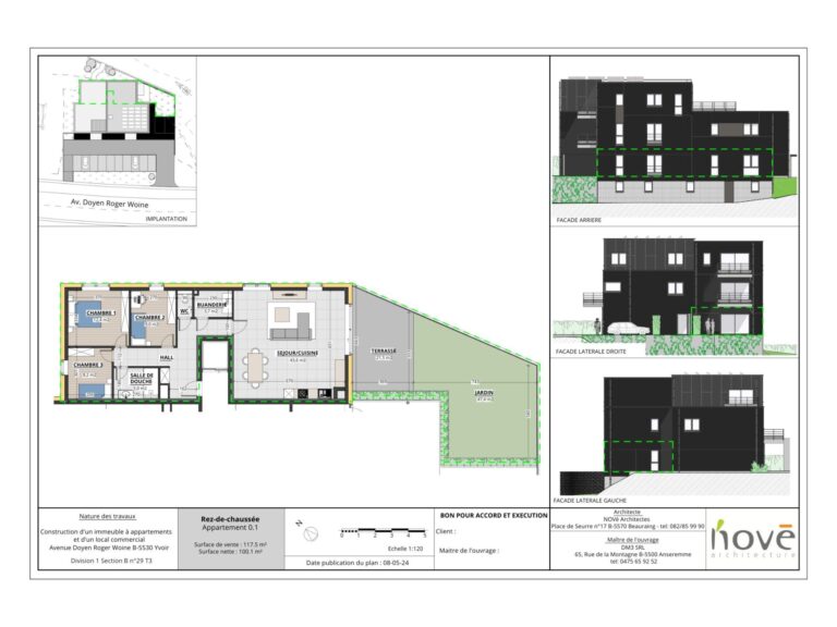 Condrogest - Appartement rez-de-chaussée 3 chambres à vendre à Yvoir