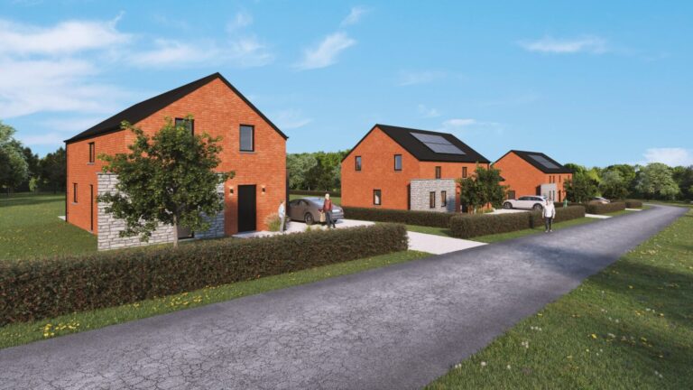 Condrogest - Maison neuve 4 façades à Humain – clé sur porte