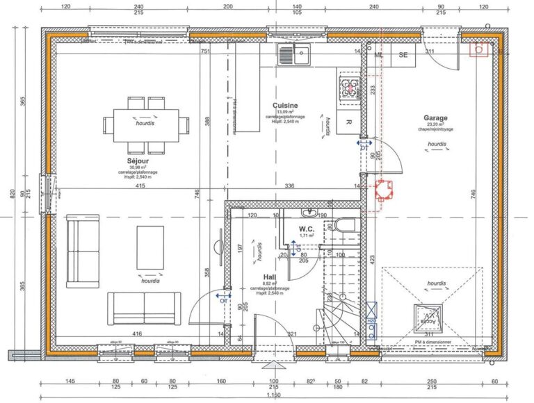 Condrogest - Maison neuve 4 façades à Humain – clé sur porte
