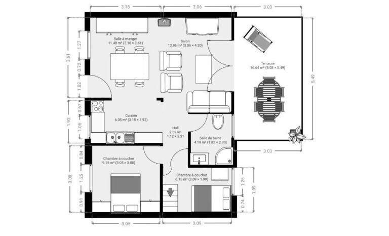 Condrogest - Chalet 3 chambres avec permis pour gîte 6 personnes à vendre